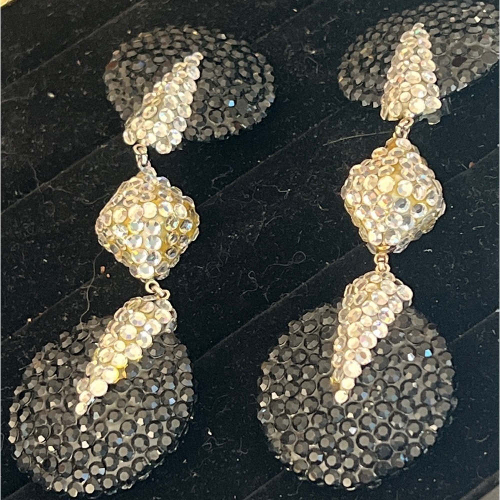 Richard Kerr Authentic Crystal Accented Drop Earrings